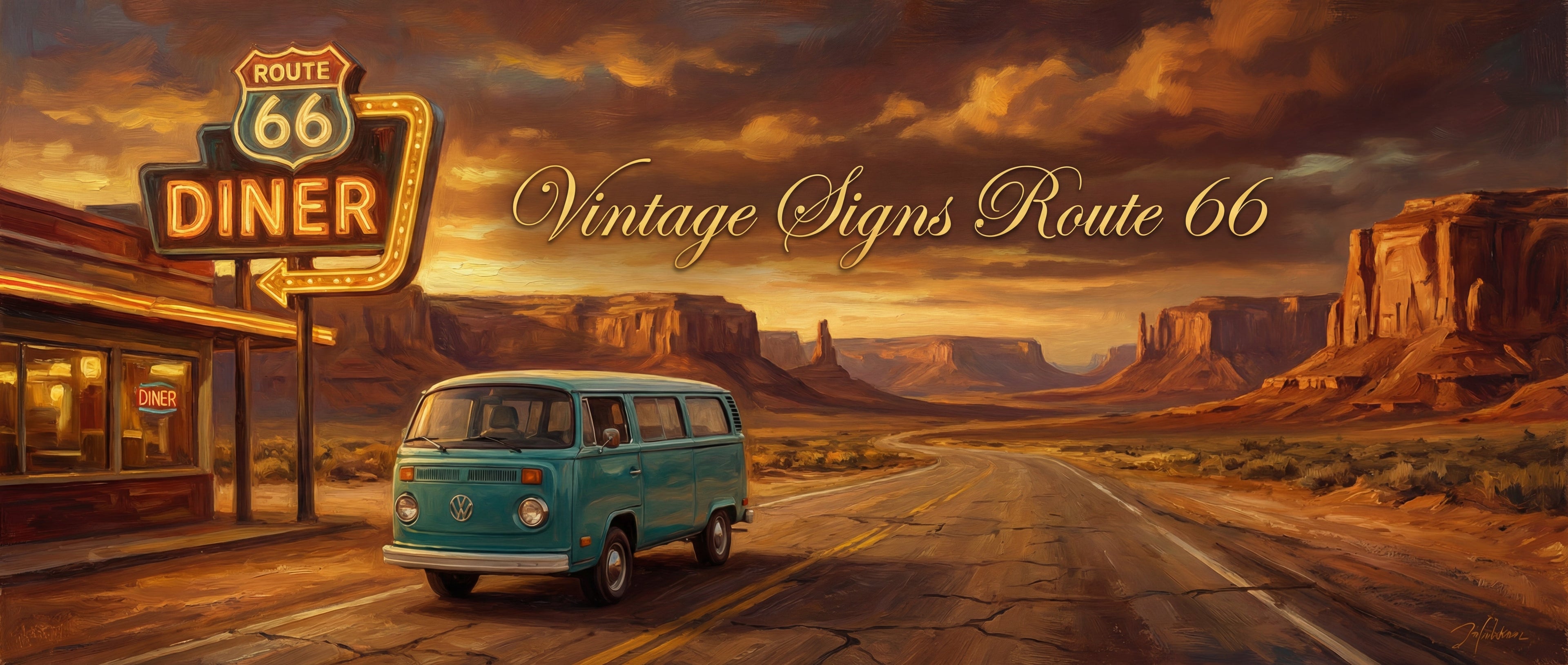 Vintage Signs Route 66 Art Collection