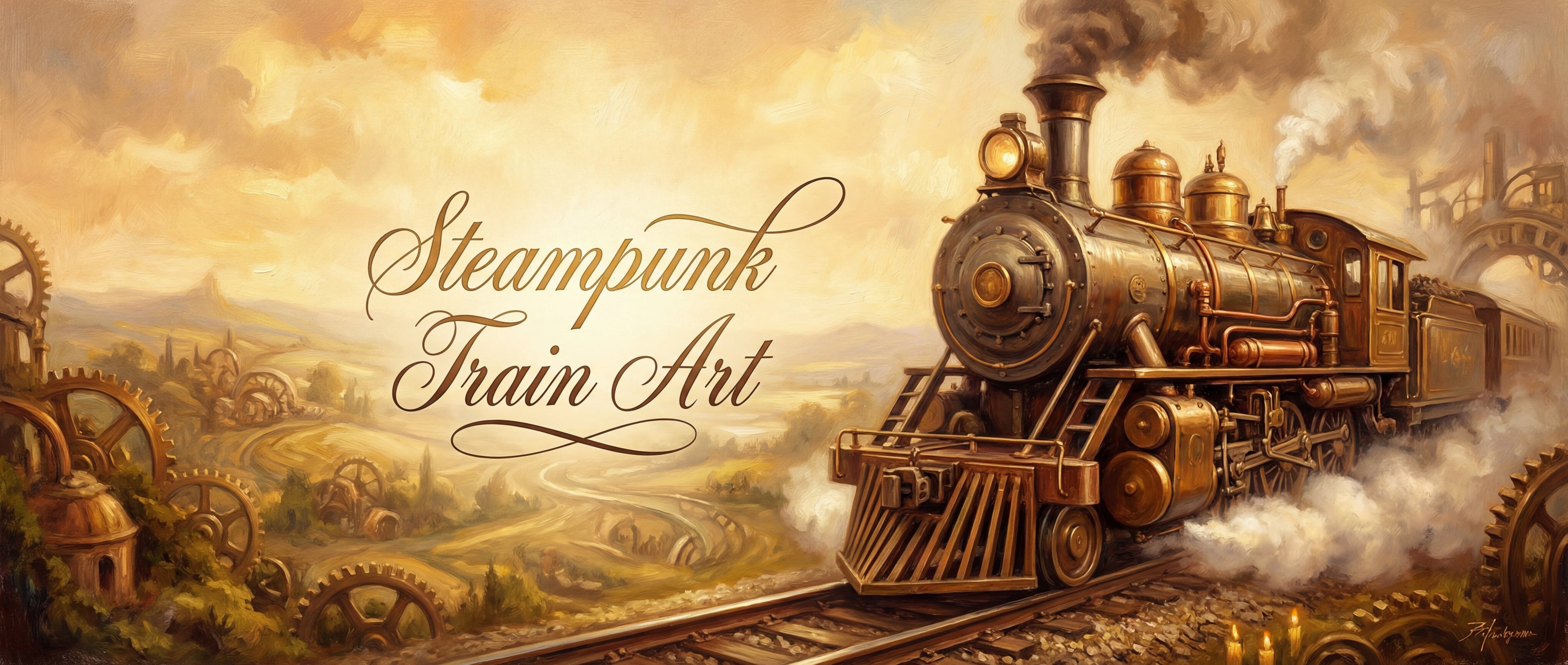 Steampunk Train Art